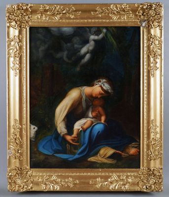 Huile sur toile d'après Le Corrège "La Zingarella".