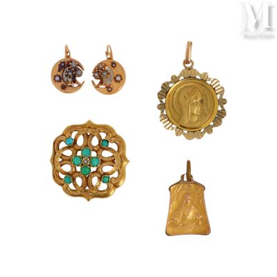 Lot de bijoux Lot de bijoux en or jaune et rose 18K (750°/°°…