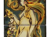 an image of a picture of a woman with flowers in her hair