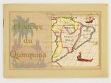 an old map of the americas with a boat in the water