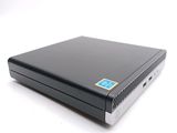 a black laptop with a blue sticker on it