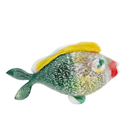 a small fish with a yellow fin on it ' s head