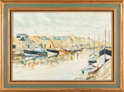 Bernard GOURLET (né en 1947) Port en Bessin, 1978