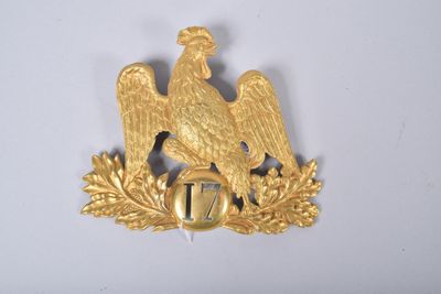 une image représentant un insigne en forme d'aigle doré sur lequel figure le chiffre 17
