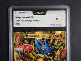a close up of a card with a pokemon character on it