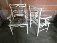 Paire de fauteuils en bois laqué blanc style Américain Macci… (photo 3)