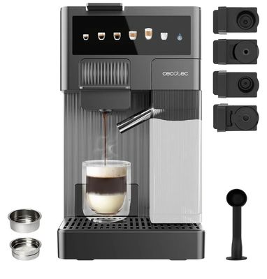 a close up of a coffee machine with a cup of coffee