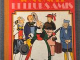 an old children ' s book with a picture of a group of people