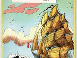 an image of a book with a picture of a ship in the ocean