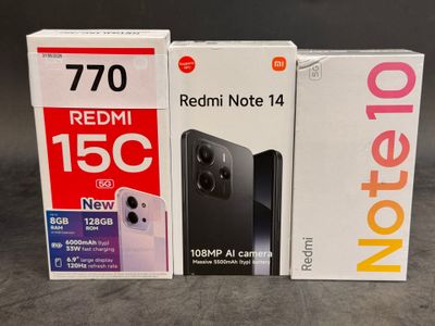 trois cartons de Redmi Note 14 et Redmi Note 15