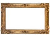 a gold ornate frame on a white background