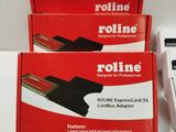 three rolls of rolls of rolline on a table next to a box of rolls of rolls of rolline