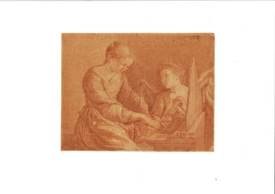 une image représentant un dessin d'un homme et d'une femme assis à une table