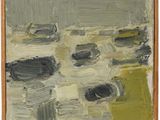 une peinture à l'huile représentant un tableau de bateaux sur l'eau