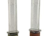 two candles that are sitting on top of each other