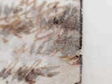 a close up of a piece of paper on a table