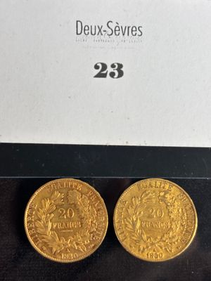 a pair of gold coins from the reign of person