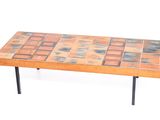 an image of a coffee table with a tile top