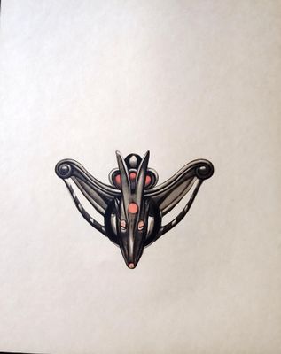 un dessin représentant un insecte sur une feuille de papier