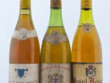 trois bouteilles de vin sont alignées sur une surface blanche