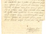 a piece of old paper with writing on it