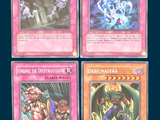 four different pokemon cards are shown in a row on a blue background