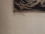 a black and white drawing of a rose on a wall