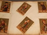 an open book with pictures of children dressed in costumes on it
