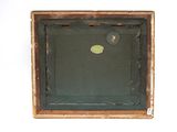 a picture of a painting in a wooden frame on the wall