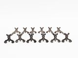 a set of five antique cast iron figurines