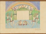 an image of a drawing of a group of women in bathing suits
