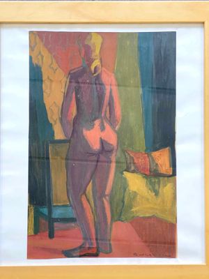 Georges JEANTILS (XXème). Nu de dos.