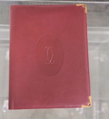 MUST de CARTIER Agenda en cuir Bordeaux
