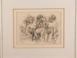 an image of a drawing of a group of people sitting on a couch