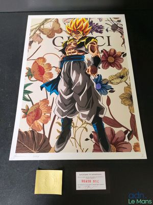 a picture of a picture of gohan with flowers on it