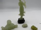 chinese carved jade figurine of a woman and child