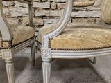 pair of french louis xvi style armchairs