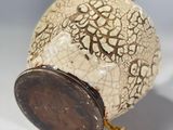 a white and brown object on a white surface