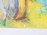 a drawing of a spoon and a fork on a table