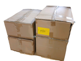 a stack of cardboard boxes sitting on top of each other