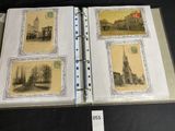 an open book with pictures of buildings and buildings on it