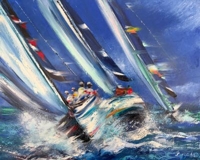 SPAHN Victor ( 1949 ) La course au large.