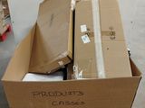 a box full of boxes sitting on a pallet in a warehouse