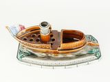 a picture of a boat with a cigarette holder on it