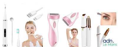 Lot de 3 produits santé/beauté : une brosse à dents électriq…