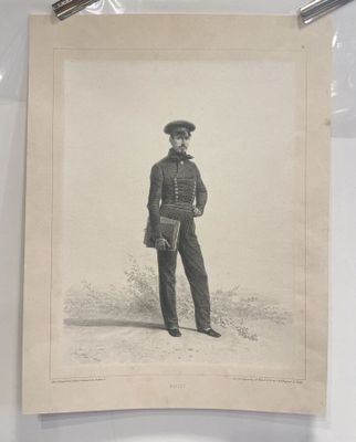 an old picture of a man in a military uniform