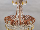 an image of a chandelier hanging from a ceiling