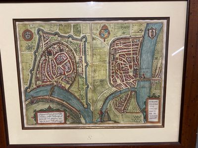 a picture of a picture of a map in a frame
