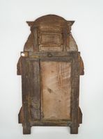 Miroir en bois et stuc doré et réchampi vert (photo 3)
