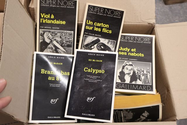 Lot de 4 cartons de livres de littérature 20° et de roman policie...